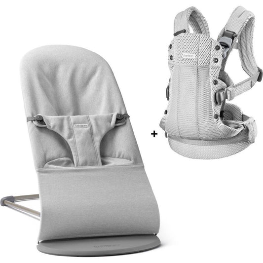 Babybjörn Balance Bliss Ana Kucağı Woven Melange & Kanguru Harmony 3D Mesh / Light Grey - Baby Baby Bebek Mağazaları