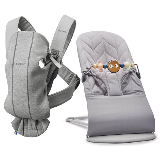 BabyBjörn Bliss Ana Kucağı Petal Cotton Oyuncaklı & Kanguru Mini 3D Cotton Jerse / Light Grey - Baby Baby Bebek Mağazaları