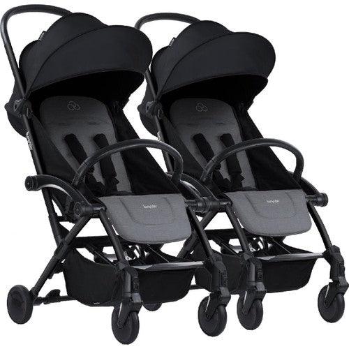 Bumprider Connect³ Ikiz Bebek Arabası / Black - Grey Melange - Baby Baby Bebek Mağazaları