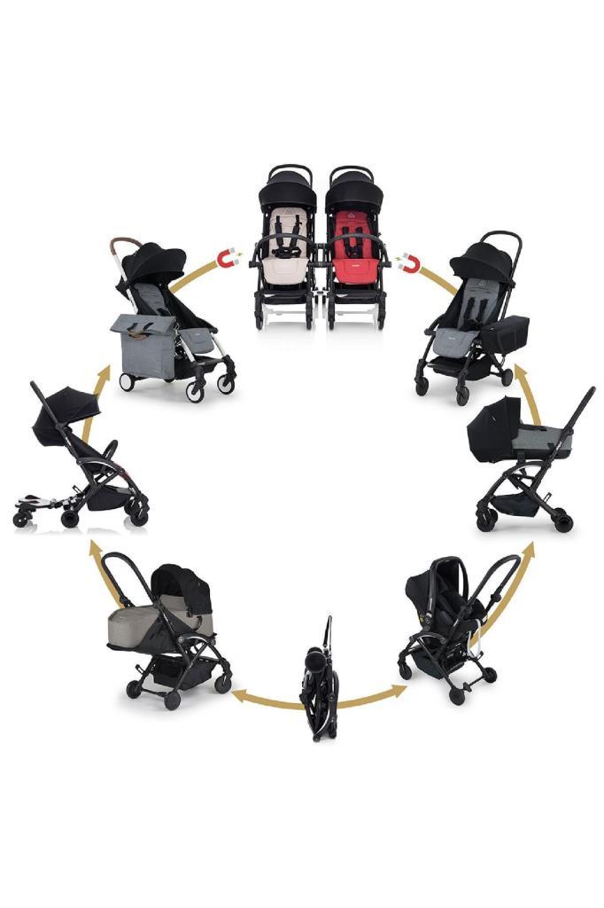 Connect³ Ikiz Bebek Arabası / Black - Black - Baby Baby Bebek Mağazaları