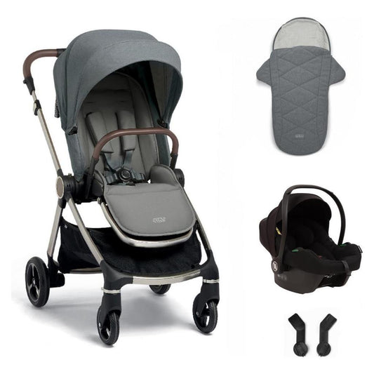 Mamas & Papas Mamas Papas Strada Cosmo Travel Sistem Bebek Arabası Grey Melange - Black - Baby Baby Bebek Mağazaları