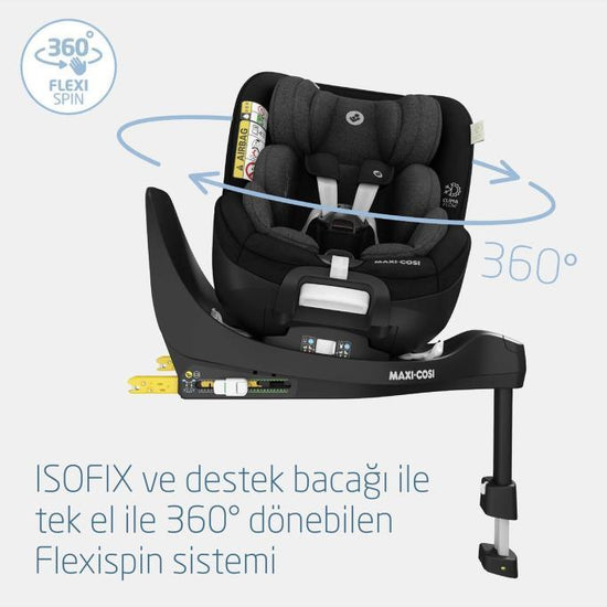 Maxi-Cosi Mica Pro Eco I-Size ADAC'lı İsofix'li 360 Dönebilir Yatabilir 0-18 Kg Bebek Oto Koltuğu Authentic Black - Baby Baby Bebek Mağazaları